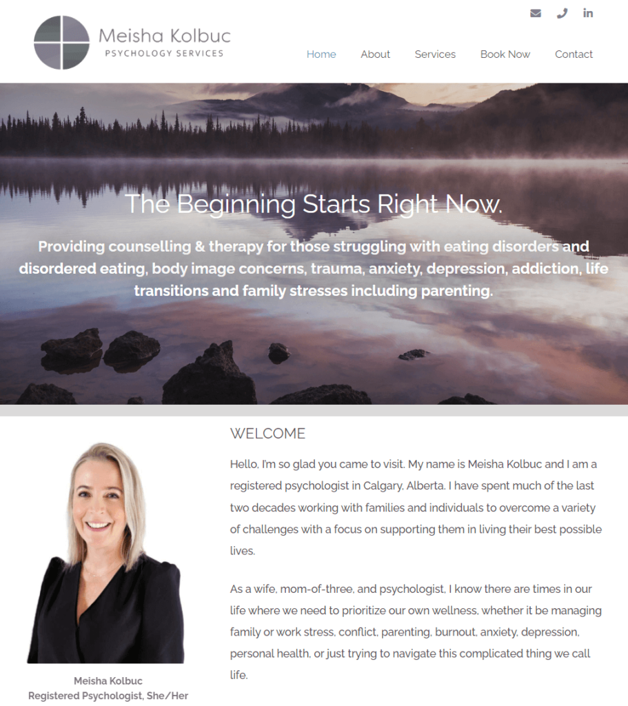portfolio Meisha Kolbuc website